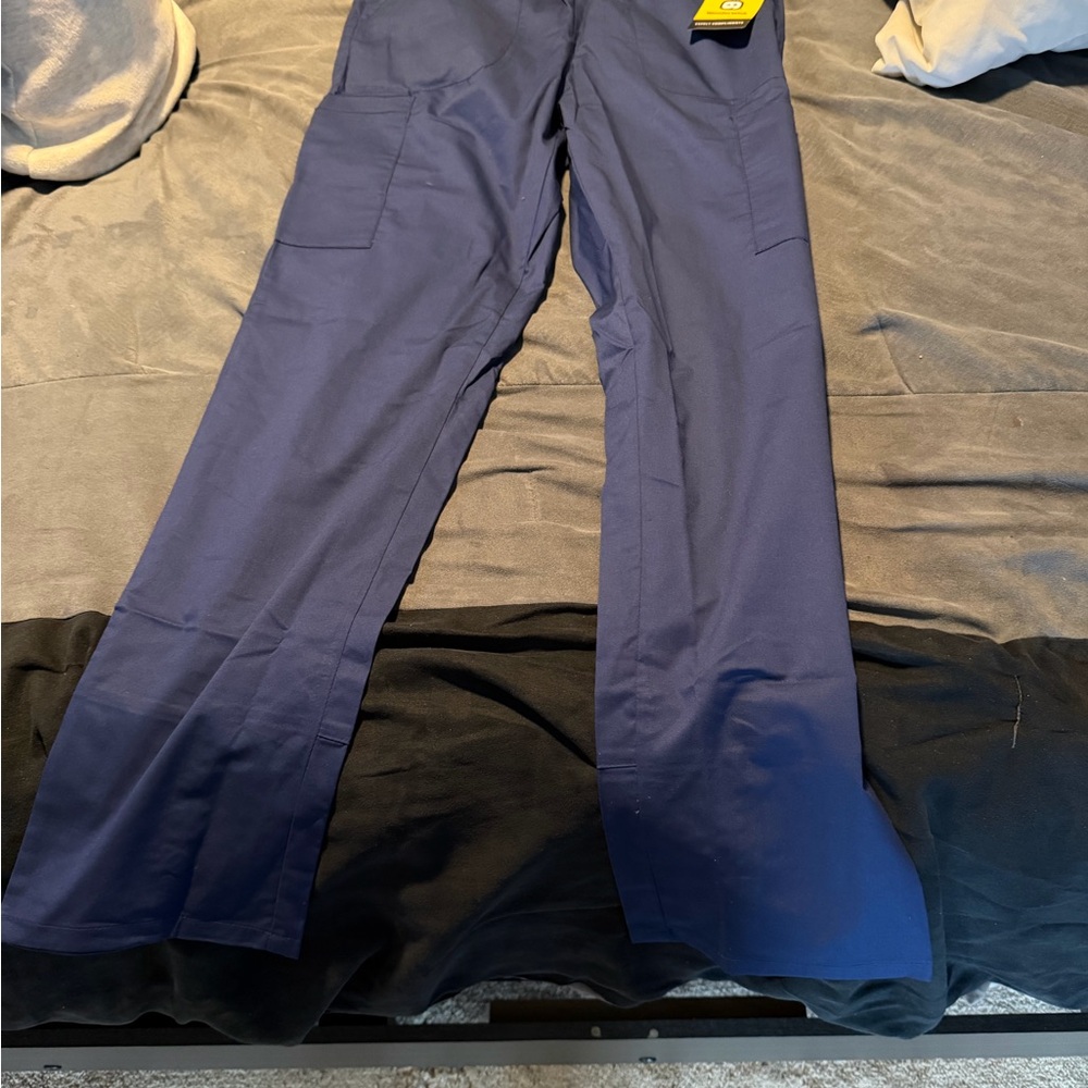 Wink Navy Blue Straight-Leg Scrub Pants